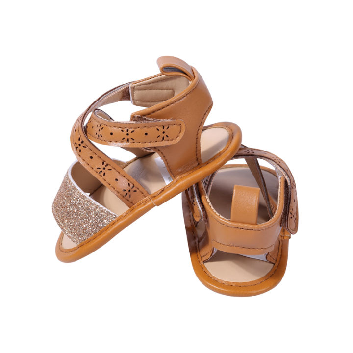 (New)%20baby%20girls%20PU%20leather%20sandals%20toddler%20non-slip%20open%20toe%20first%20walking%20soft%20sole%20shoes%20-%20Image%203