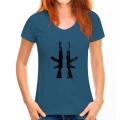 Cotton tshirt men summer fashion T-shirt euro size AK 47 Kalashnikov half sleeve t shirt. 