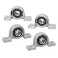 BRADOO- 4Pcs KP08 Pillow Block Mounted Ball Bearing (Diameter 8mm Bore) Zinc Alloy Pillow Block Bearing.