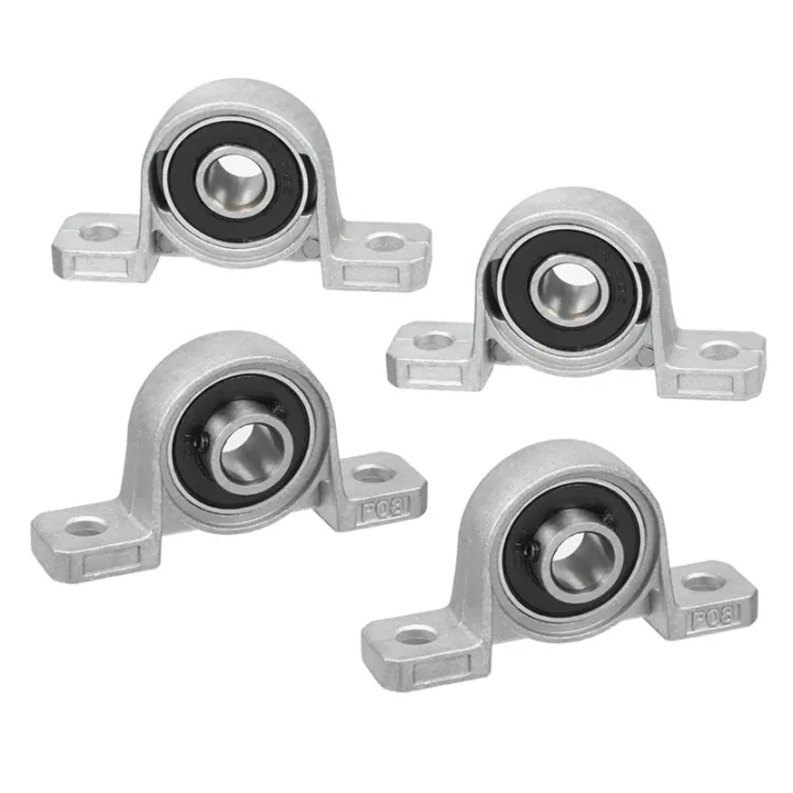 BRADOO-%204Pcs%20KP08%20Pillow%20Block%20Mounted%20Ball%20Bearing%20(Diameter%208mm%20Bore)%20Zinc%20Alloy%20Pillow%20Block%20Bearing%20-%20Image%204