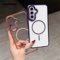 Smalshop For Magsafe Magnetic Acrylic Case For Samsung Galaxy S25 Edge S24 S23 S22 Ultra Plus FE A56 A36 A55 A16 A15 A26 Clear Back Cover.