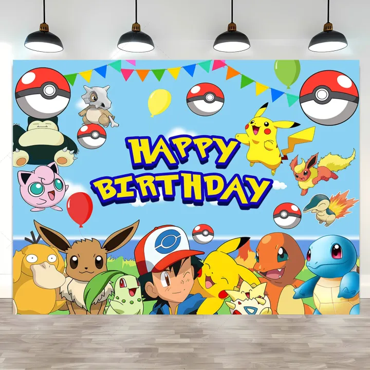 Happy%20Birthday%20Party%20Pokemon%20Backdrop%20Decoration%20Kids%20Boy%20Baby%20Shower%20Pikachu%20Anime%20Photography%20Background%20Banner%20Vinyl%20Poster%20-%20Image%208