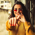 OQ BOGA 12 Styles Retro Women Small Oval Frame Anti UV Sunglasses Female Multicolor Ultralight Metal Full Rim Sun Glasses UV400. 