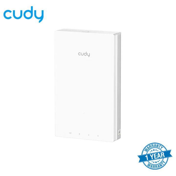 CUDY AP3000 Wall AX3000 Dual Band Wall-Plate Wi-Fi 6 Access Point - 4-Stream Dual-Band Wi-Fi 6 - 2402 Mbps + 574 Mbps Wi-Fi - 1.3 GHz Dual-Core CPU - Covers 60 m² (650 ft²) with up to 60 Devices Connected - PoE Passthrough, Watchdog, Schedule Reboot