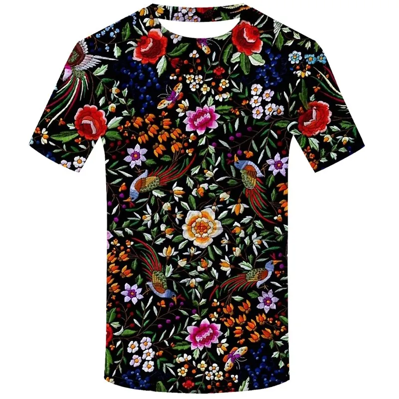 Red Bandana 3D Print Fashion T Shirt Men Hip Hop Cool Streetwear