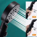 1/2 Pcs Five-speed High Pressurized Handheld Shower Head Supercharged Shower Nozzle Water Saving Hand Shower Bathroom Accessories - bathroom accessories. 
