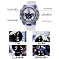 SMAEL Sport Watches Men Clock Digital LED Display Quartz Analog Stopwatch Fashion Translucent Strap Clock 8058 Male Wristwatch.