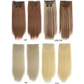 【Clearance sale】 20 colors 16 clips Long Straight Synthetic Hair Extensions Clips in High Temperature Fiber Hairpiece.
