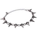 2X Metal Spikes Studs Rivets Punk Goth Necklace Choker Collar.