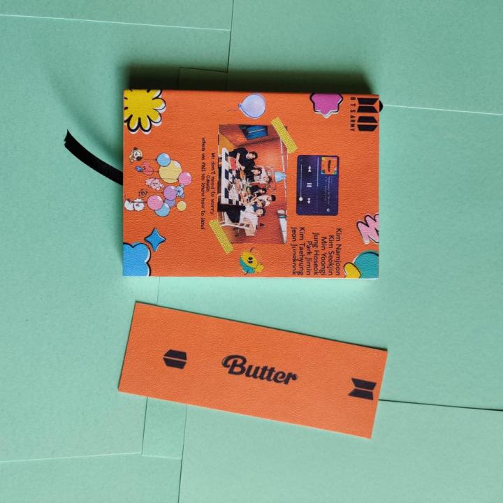 BTS Butter Small Pocket Notebook with BOOKMARKS- Notebook/sketchbook/sketchpad for drawing, sketching, writing with classic look