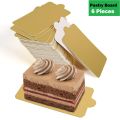 Pastry Board Rectabgle Tiered Boards - 6pcs Cardboard for Pastry Gold Decorating Base Stand cake for professional decoration.