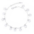 New Korean Style Butterfly Charm Anklet or Bracelet for Women Silver Plated Adjustable Chain Fashion Jewelry.