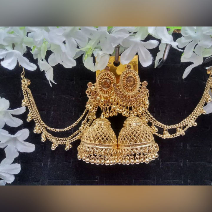 New Bahubali Earrings Jhumka Kaner dul/Tana for Women Daraz