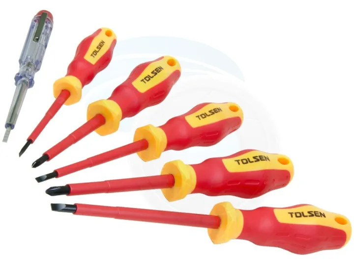 TOLSEN%206Pcs%20VDE%20Power%20Insulated%201000V%20Flat%20Phillips%20Handle%20Screwdrivers%20Set%20/38013%20-%20Kings%20Trading%20-%20Image%205