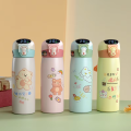 500ml Kids-Themed Stainless Steel Insulated Water Bottle with Digital Display and Straw - Portable, Durable. 