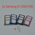 Dual Sim Tray With Sd Card For Samsung Galaxy A7 2018 - Pin. 