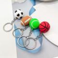 Mini football keychain Cute Keychain Key ring keychain PVC soft rubber 3cm keychain for Sports lovers Key decoration Football fans Gift for kids Keyring for car keys. 