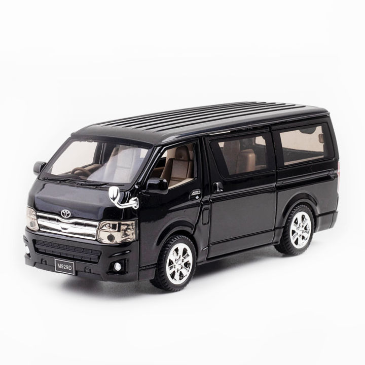 1:32 Toyota Hiace Van Diecasts Alloy Car Luxurious Simulation Toy Vehicles Metal Car 6 Doors Open Model Car Sound Light Toys For Gift