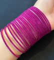 9 Dozen Metal Velvet Churi Indian Bangles For Women 9 Color 108 Pieces.