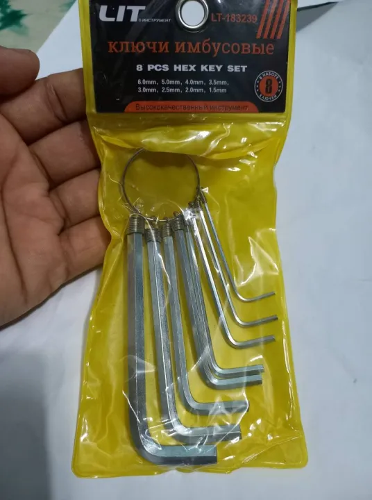 HEXAGON%208Pcs%20Set%20Screwdriver%20Hex%20Key%20Allen%20Wrench%208%20Pcs%20Screw%20Driver%20Set%201.5mm%202.0mm%202.5mm%203.0mm%203.5mm%204.0mm%205.0mm%206.0mm%20Keyring%20Hand%20Bicycle%20Repair%20Tool%20Sets%20-%20Image%203