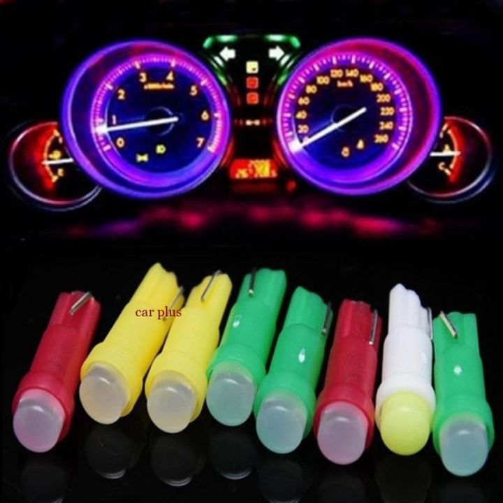 10Pcs DC 12V Car LED Bulb T5 1SMD Car Cob LED Instrument Light Indicator Bulb LED Car Lamp Brightness 3000-4000MCD Dropshipping
