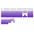 MK870 dark fragrance purple dust white gray gradient side engraved character translucent mechanical keyboard keycaps 136 keys large full set.