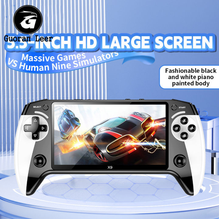 X9 Handheld Game Console With 5.5in Screen Portable Video Games 1500mAh Chargeable Battery Game Controller For Men Women