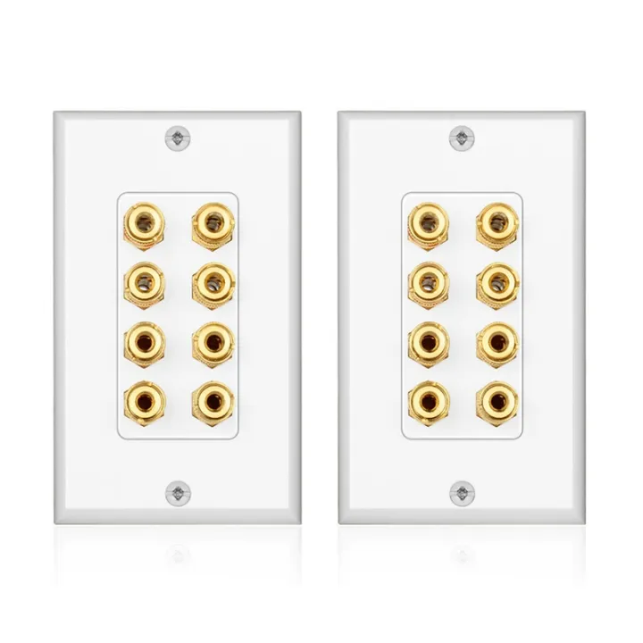 NXFDSIOZ%202X%208%20Posts%20Speaker%20Wall%20Plate%20Home%20Theater%20Wall%20Plate%20Audio%20Panel%20for%204%20Speakers%20-%20Image%203