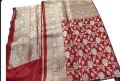 Indian benaroshi katan saree with blouse pics/Wedding katan saree /Red colour katan saree. 