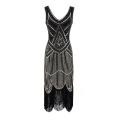 Women's 1920s Vintage Sequin Full Fringed Deco Inspired Flapper Dress Roaring 20s Great Gatsby Fall Cloths Dress Vestidos. 