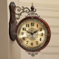 Wooden Large Station Wall Clock dual Side same design clock antique design. 