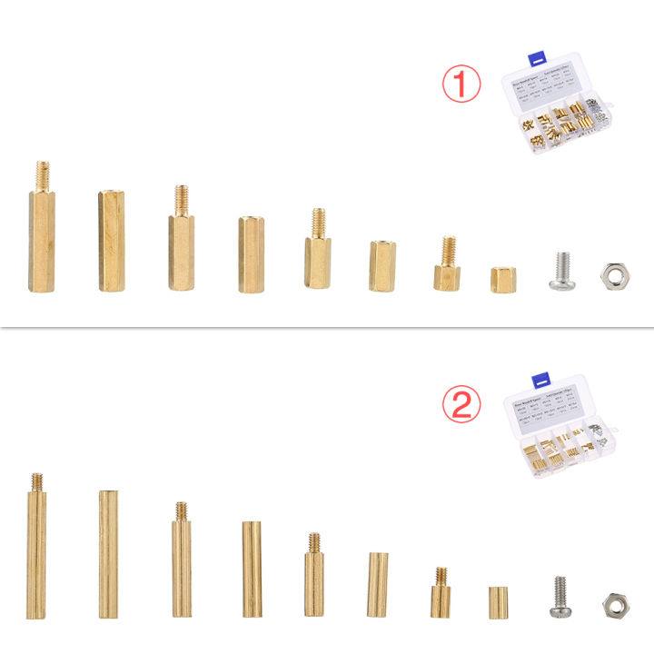 KOGEEK%20Spacing%20M3/M2%20Screw%20Cylindrical%20Brass%20Threaded%20Pillar%20PCB%20Hex%20Standoff%20Spacer%20Male%20to%20Female%20DIY%20Set%20Stainless%20Steel%20Nut%20Assortment%20Mounting%20Hardware%20Kit%20-%20Image%208