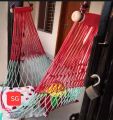 Hand Made Dulna Adult Rope bed Hanging Dulna Use For All People Large Swing Rope bed Rattan Dulna with (  2  wooden sticks). 