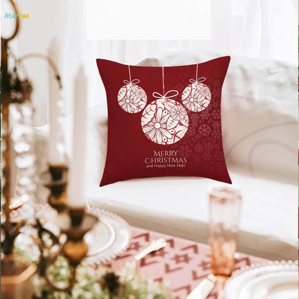 Christmas Throw Pillow Cover Printed 18 x 18 inch Decorative