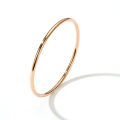 Douyin European and American simple gold titanium steel 3mm coil bracelet cold wind women's thin round wire plain ring bracelet.