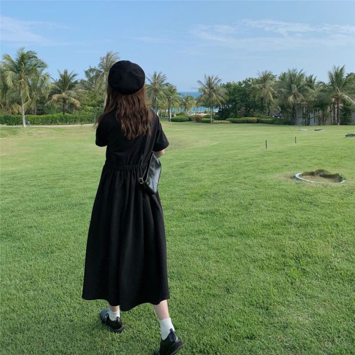 College%20Style%20Dress%20over%20the%20Knee%20Student%20Sweet%20Mori%20Girls%20Suit%20Collar%20Korean%20Style%20Slimming%20Mid-LengthaWord%20Skirt%20Summer%20-%20Image%205