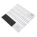 Piano Stickers Music Sheet Keyboard PVC Black + White Numbers Notes for Children Beginners. 