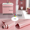 Self-adhesive Wallpaper Waterproof Pvc With Glue Plain Wall Stickers Solid Color Renovation Background Sticker For Home Bedroom Living Room Pink Color (60x150CM).