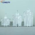 Crystal Chandelier Set Sparkling Crystal Led Candle Lights for Wedding Home Decor Set of 3 less Than 3d Flickering Flame Candles.