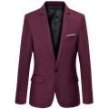 Fashion Male Suit Solid Color Long Sleeve Lapel Slims Blazer Suit Coat Outwear Plus Size Luxury Man Jacket Men Coat for Wedding. 