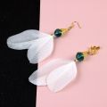 Hot Game Genshin Impact Traveler Aether Feather Earrings Lumine Ear Clips Tartaglia Tassel Eardrop For Women Men Jewelry Props.