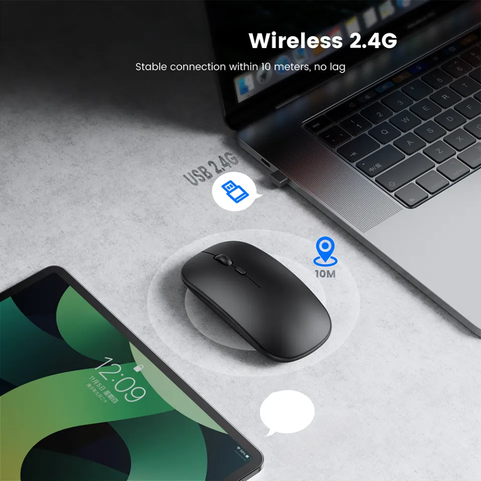 Mouse Wireless Mouse Gamer 2.4G USB Wireless Mouse Portable Silent ...