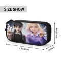 Cute Wednesday Addams And Enid Sinclair Pencil Cases for Boys Gilrs Gothic Girl Large Capacity Pen Box Bag School Supplies. 