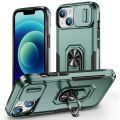 New Product for Apple 14 Series Phone Case Sliding Window with Removable Ring Bracket Sleeve Hot. 