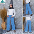 Denim Plazzo pant Stylish new Trendy look Jeans Pant For Women. 