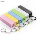 Portable 2600mAh USB External Power Bank Case Pack Box 18650 Battery Charger No Battery Powerbank With Key Chain. 