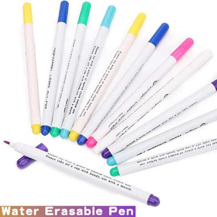 1PC Disappearing Erasable Ink Fabric Marker Pen Cross Stitch Water Erasable Pens Tailor Quilting Sewing Tools