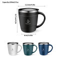304 Stainless Steel Coffee Cup Mug With Lid Insulated Coffee Mug Double Wall Coffee Tumbler With Handle Heat-resistant Drinkware. 