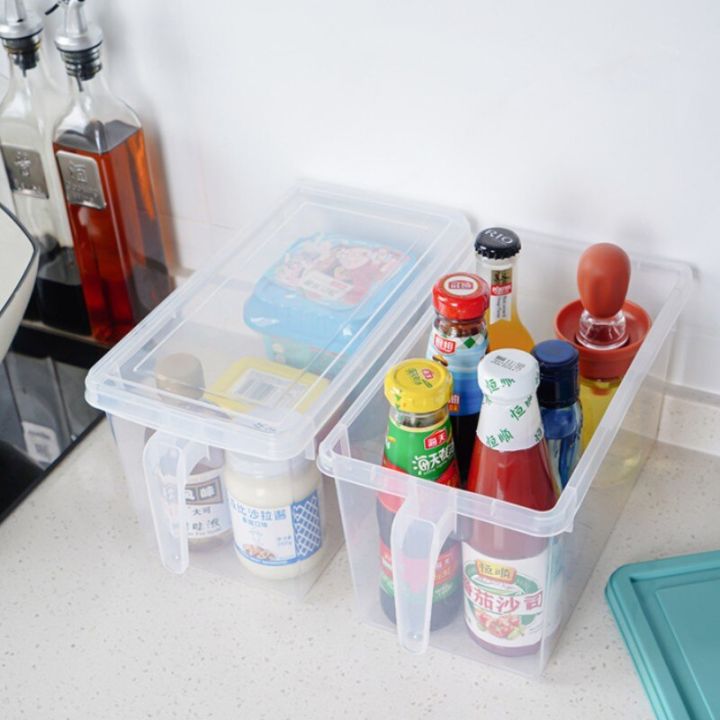 2pc%20Clear%20Food%20Storage%20Box%20Food%20Storage%20Container%20With%20Lid%20Plastic%20Kitchen%20And%20Pantry%20Organization%20Canisters%20-%20Image%202