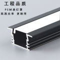 LED linear light embedded black aluminum alloy light trough living room ceiling line light surface-mounted concealed linear light strip. 